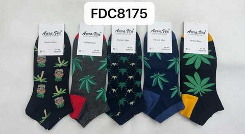 Men‘s plant cartoon pattern socks 30-Pack FDC8175-720