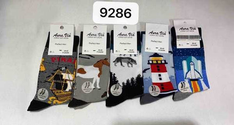 Men‘s asymmetrical cartoon pattern socks 30-Pack FC9286-360