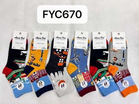 Teenager‘s cartoon pattern socks 30-Pack FYC670-720