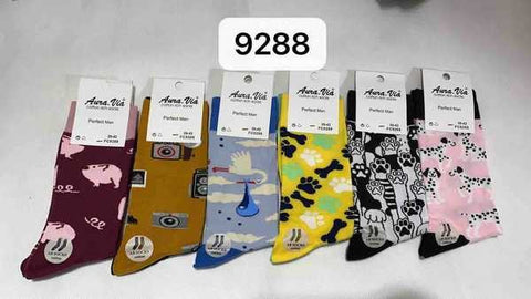 Men‘s asymmetrical cartoon pattern socks 30-Pack FC9288-360