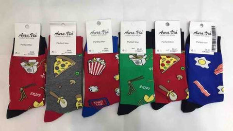 Men‘s food cartoon pattern socks 30-Pack FC9057-360